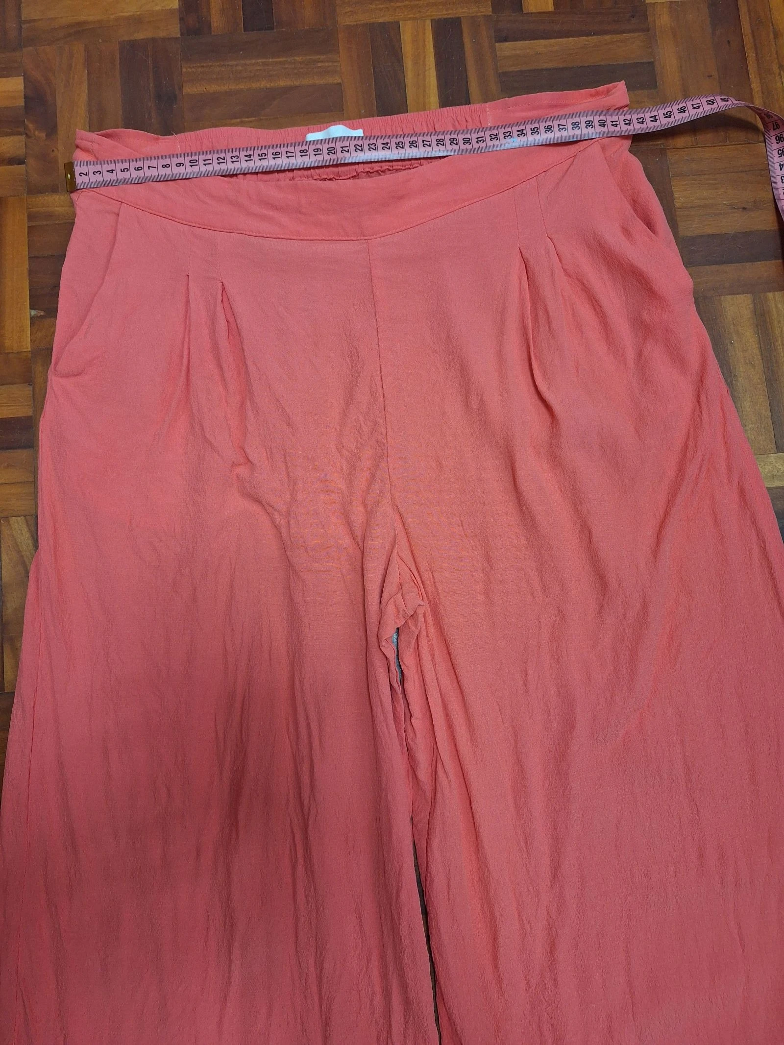 Mango XL coral fluid summer palazzo pants – photo 6